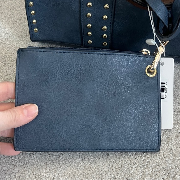 Empire Navy Blue Women's Bag Set-Tote,Purse and Card holder or coin purse - Picture 2 of 16